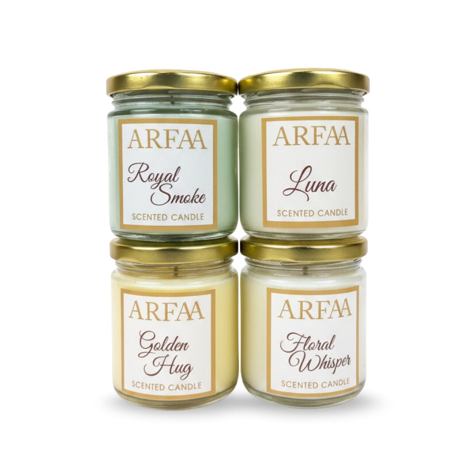 PACK OF 4 SCENTED CANDLE SPECIAL COMBO OFFER | ARFAAPERFUMES