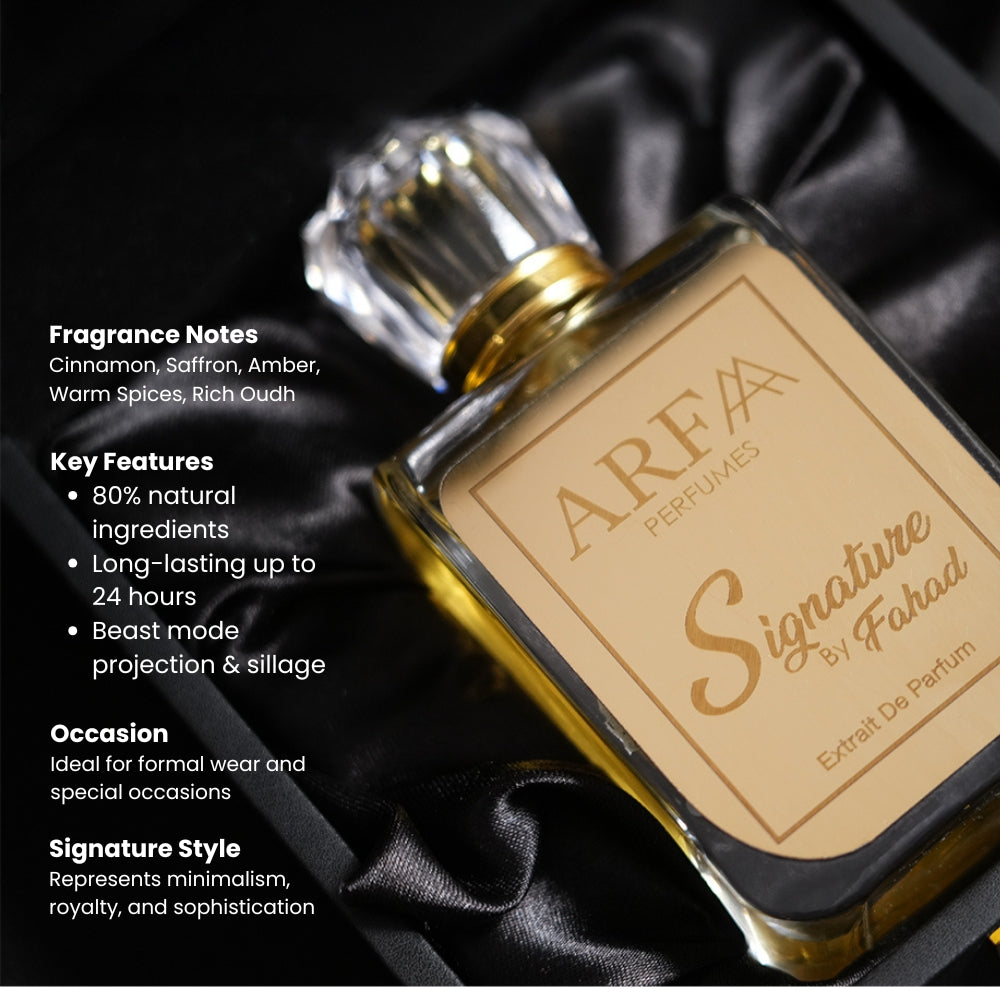 SIGNATURE BY FAHAD-100 ML UNISEX LUXURY PERFUME | ARFAA PERFUMES