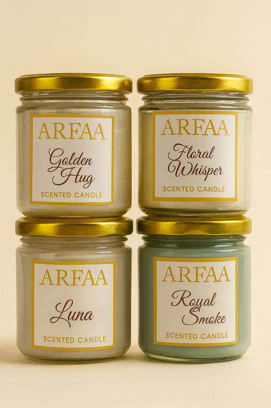 PACK OF 4 SCENTED CANDLE SPECIAL COMBO OFFER | ARFAAPERFUMES